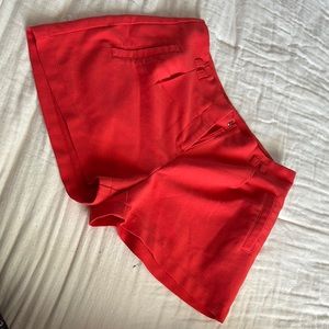 Orange red casual shorts